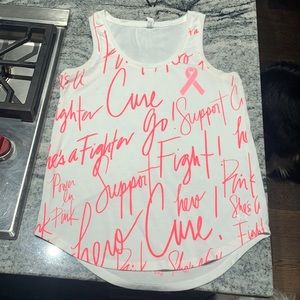 Under Armour breast cancer tank top, size small